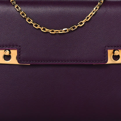 Delvaux Calfskin Tempete Pochette Burgundy 8 of 10