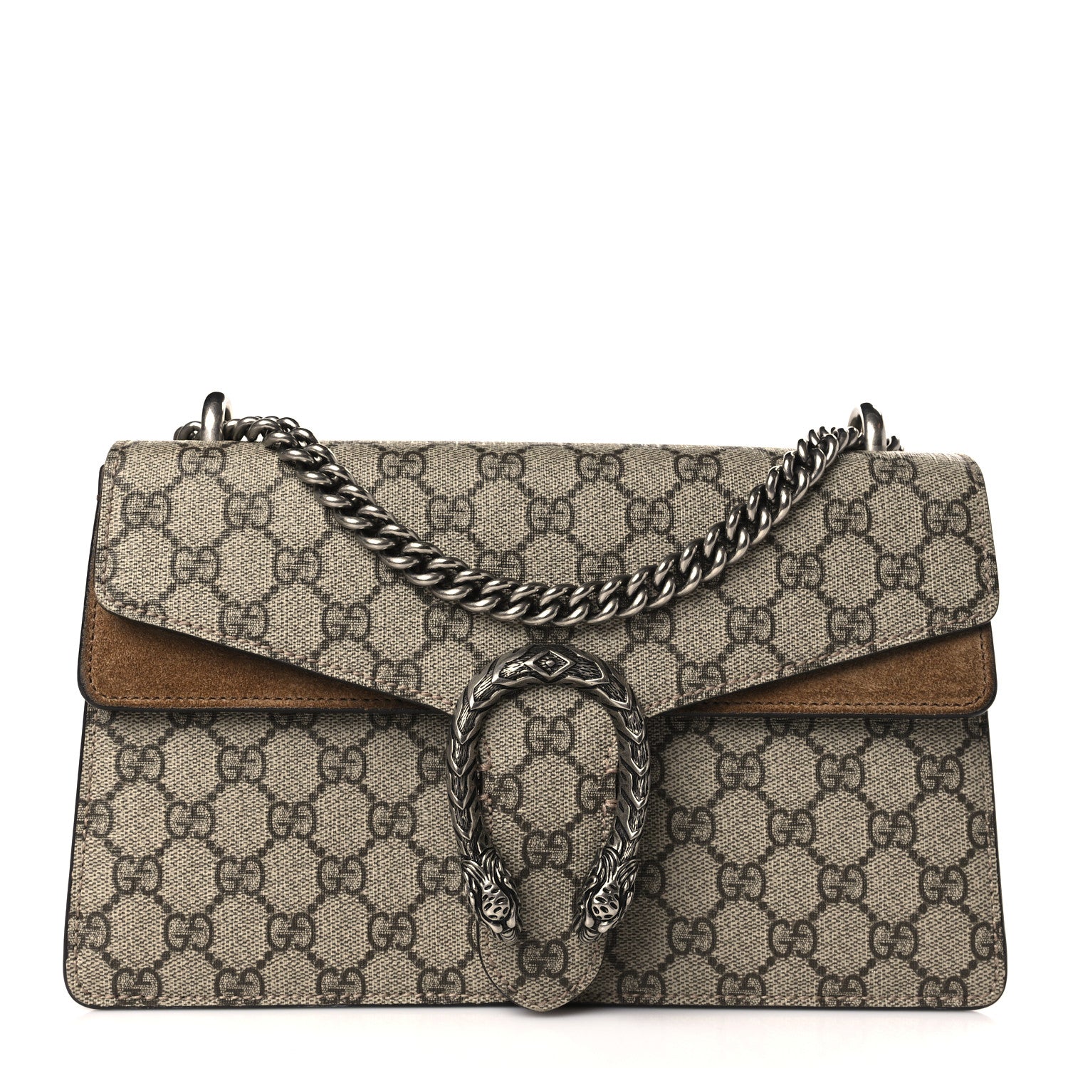 Gucci GG Supreme Monogram Small Dionysus Shoulder Bag Taupe 1 of 8