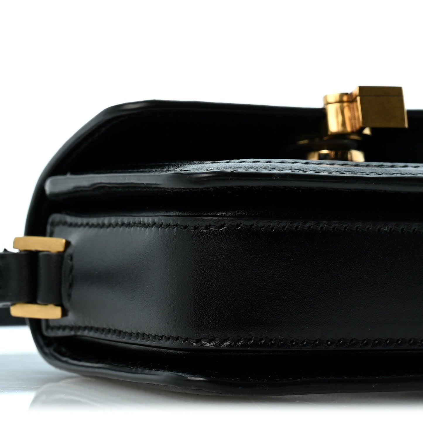 Smooth Calfskin Micro Solferino Satchel Black