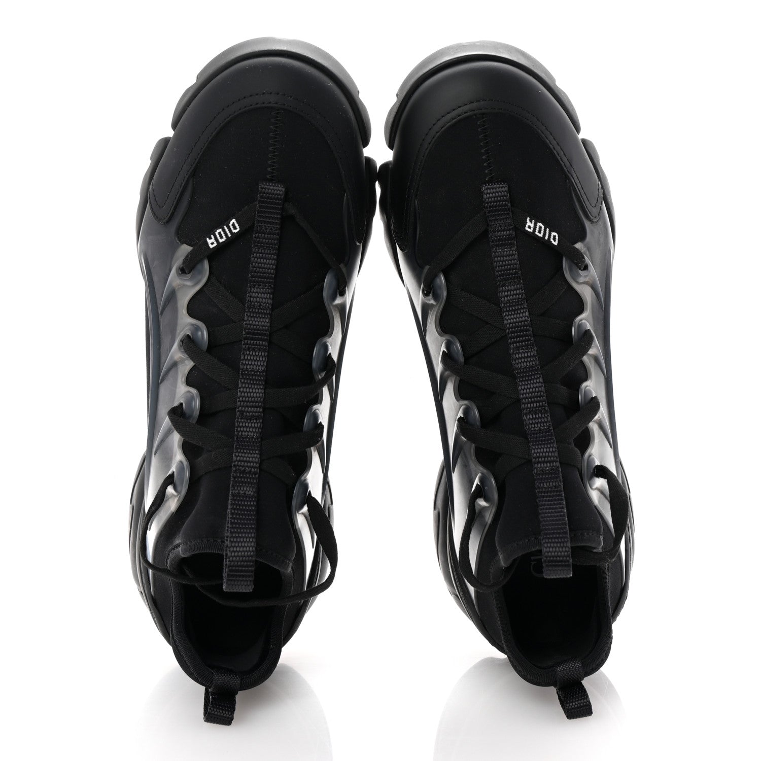 Christian Dior Neoprene Rubber Womens D-Connect Sneakers 38 Black 2 of 9