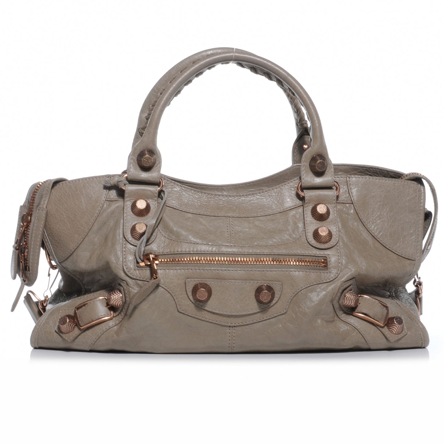 Agneau Giant 21 Rose Gold Hardware City Papyrus