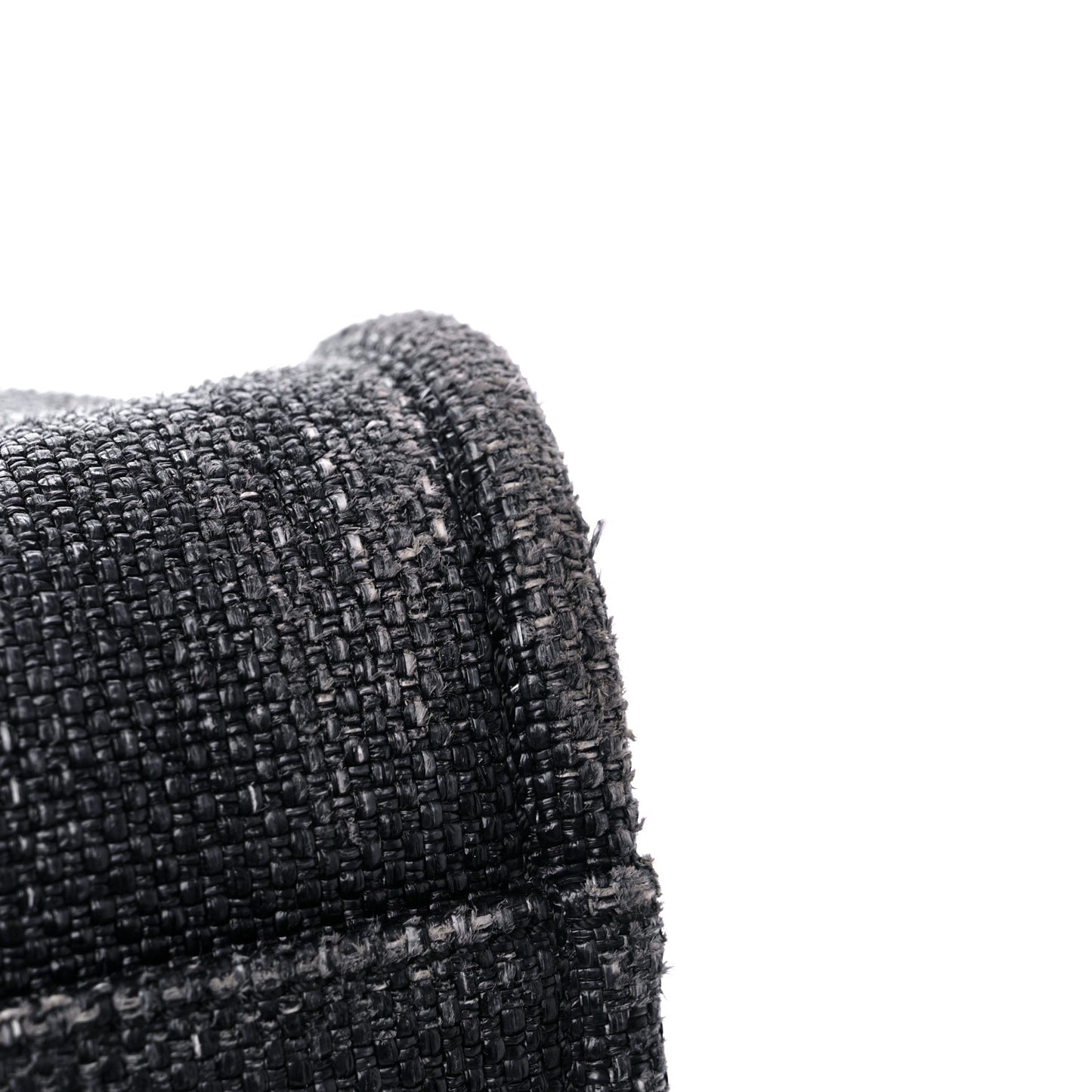 Woven Straw Raffia Large Deauville Tote Black