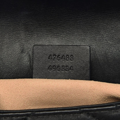 Gucci Calfskin Matelasse Super Mini GG Marmont Shoulder Bag Black 7 of 14