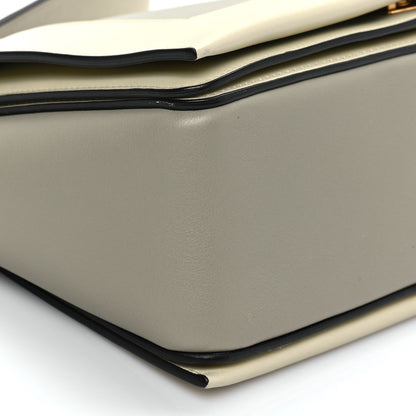 Celine Shiny Smooth Calfskin Medium Frame Shoulder Bag Chalk Mastic 8 of 9