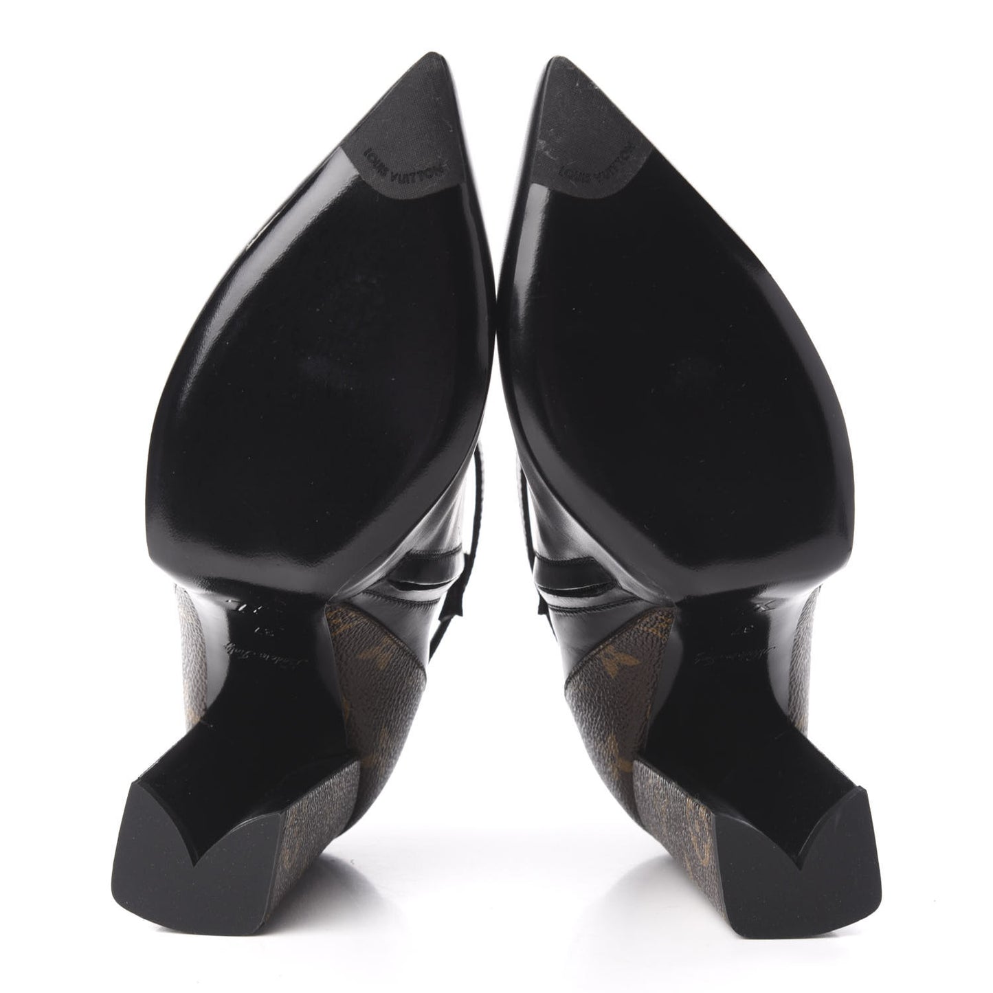 Calfskin Patent Monogram Matchmake Low Boots 37