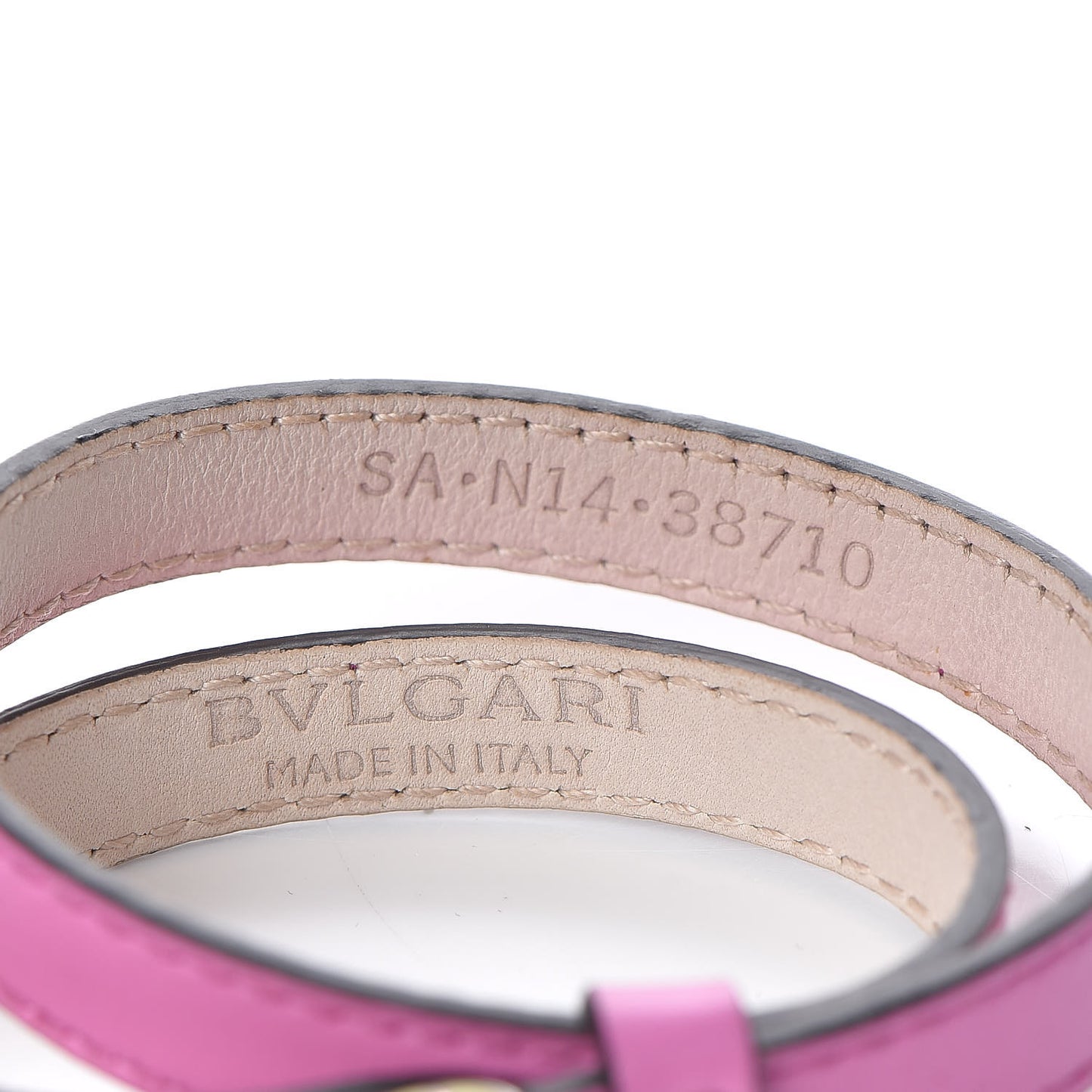 Calfskin Forever Serpenti Bracelet Pink