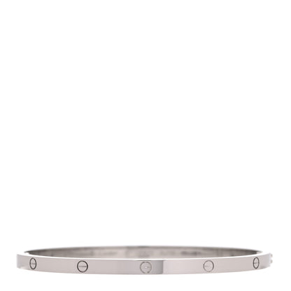 Cartier 18K White Gold Small LOVE Bracelet 18 5 of 13