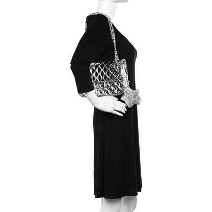 Chanel Mirror Calfskin Metallic Calfskin Medium Hollywood Boulevard Flap With Star Coin Purse Silvery 2 of 11