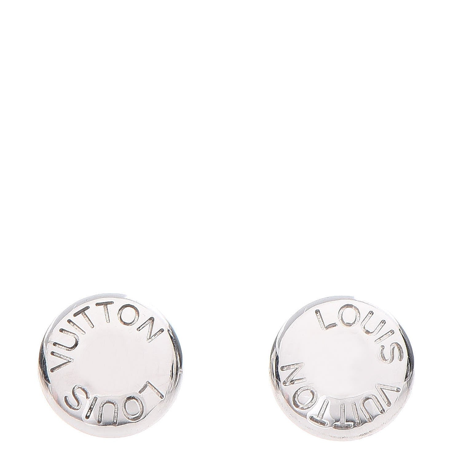 Louis Vuitton 18K White Gold Clous Ear Studs Earrings 1 of 6