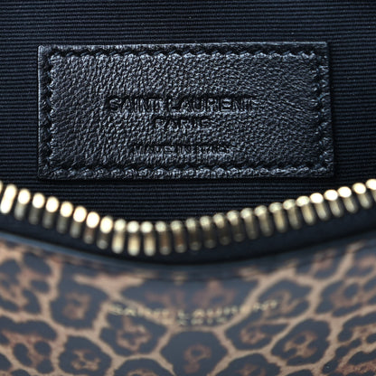 Saint Laurent Calfskin Leopard Printed Medium Zip Clutch 6 of 8