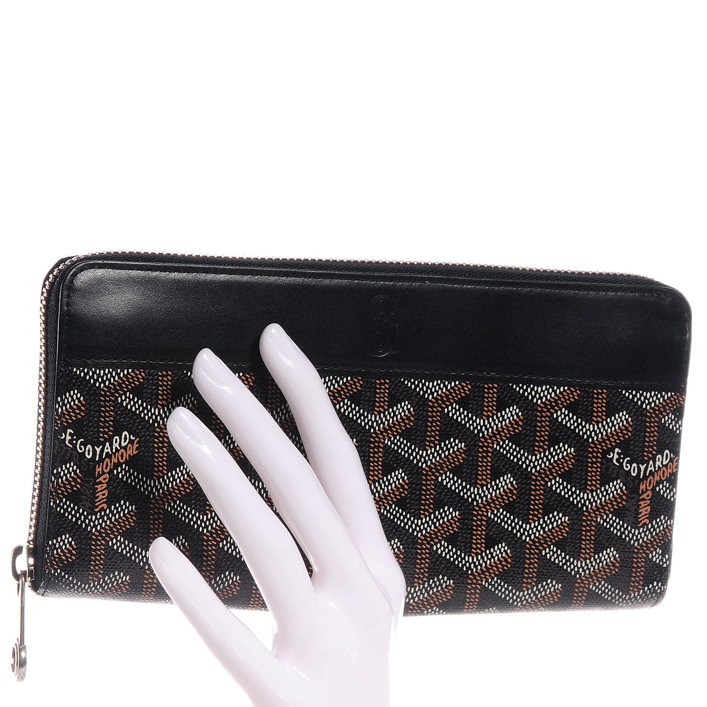Goyardine Matignon Zip Around GM Wallet Black