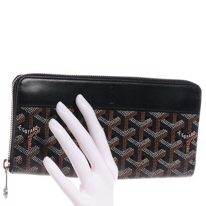 Goyard Goyardine Matignon Zip Around GM Wallet Black 2 of 9