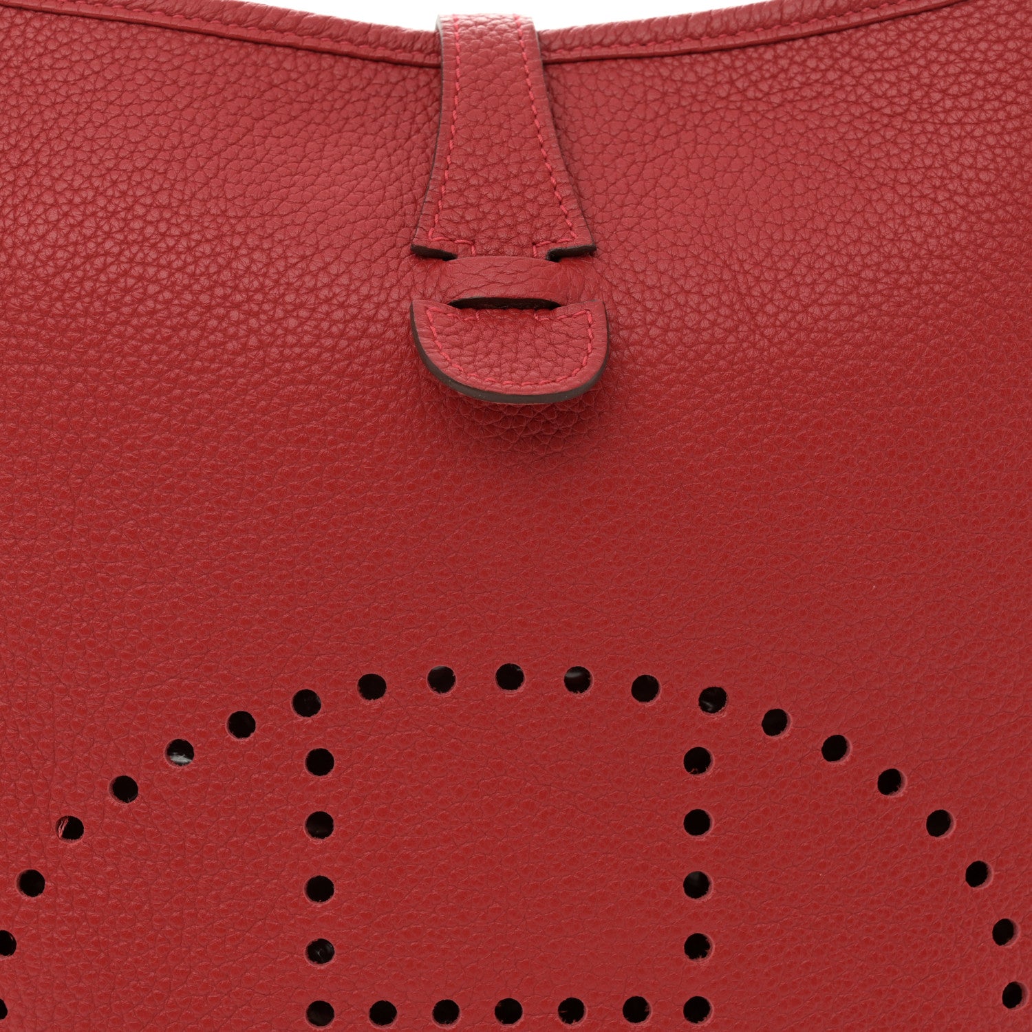 Hermes Taurillon Clemence Evelyne III PM Rouge Casaque 8 of 11