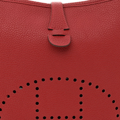 Hermes Taurillon Clemence Evelyne III PM Rouge Casaque 8 of 11