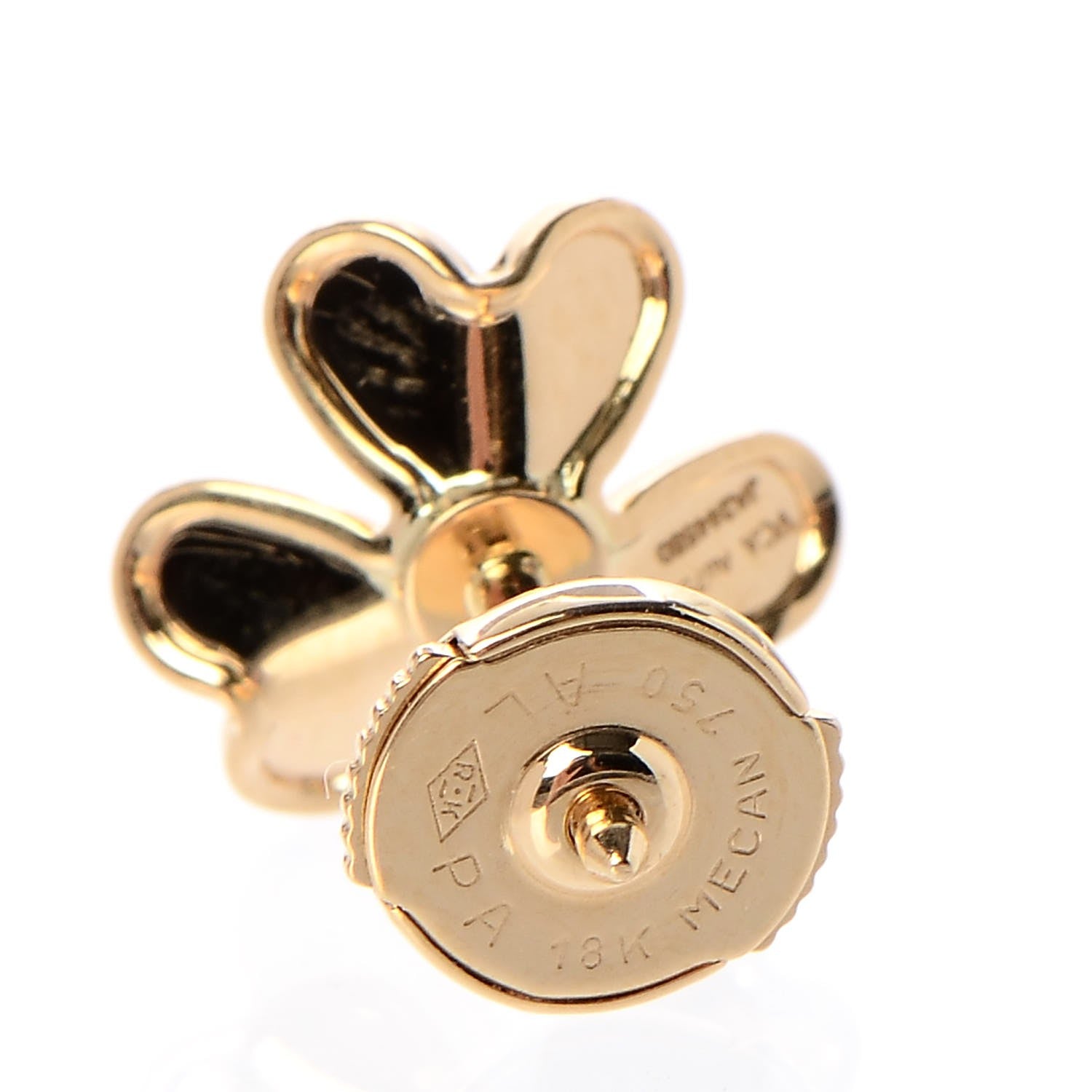 Van Cleef & Arpels 18K Yellow Gold Diamond Mini Frivole Earrings 4 of 5