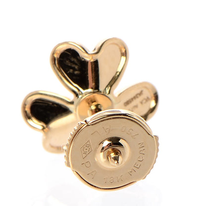 Van Cleef & Arpels 18K Yellow Gold Diamond Mini Frivole Earrings 4 of 5