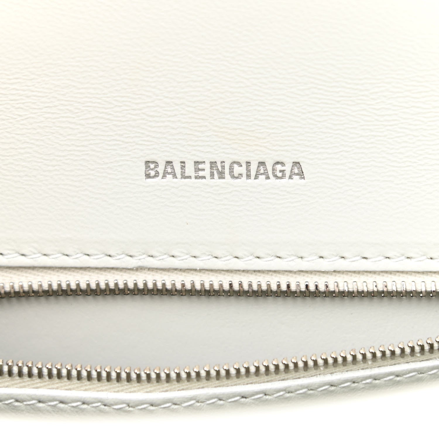 Balenciaga Shiny Box Calfskin Tonal B Small Hourglass Top Handle Bag White 6 of 9