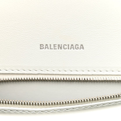 Balenciaga Shiny Box Calfskin Tonal B Small Hourglass Top Handle Bag White 6 of 9