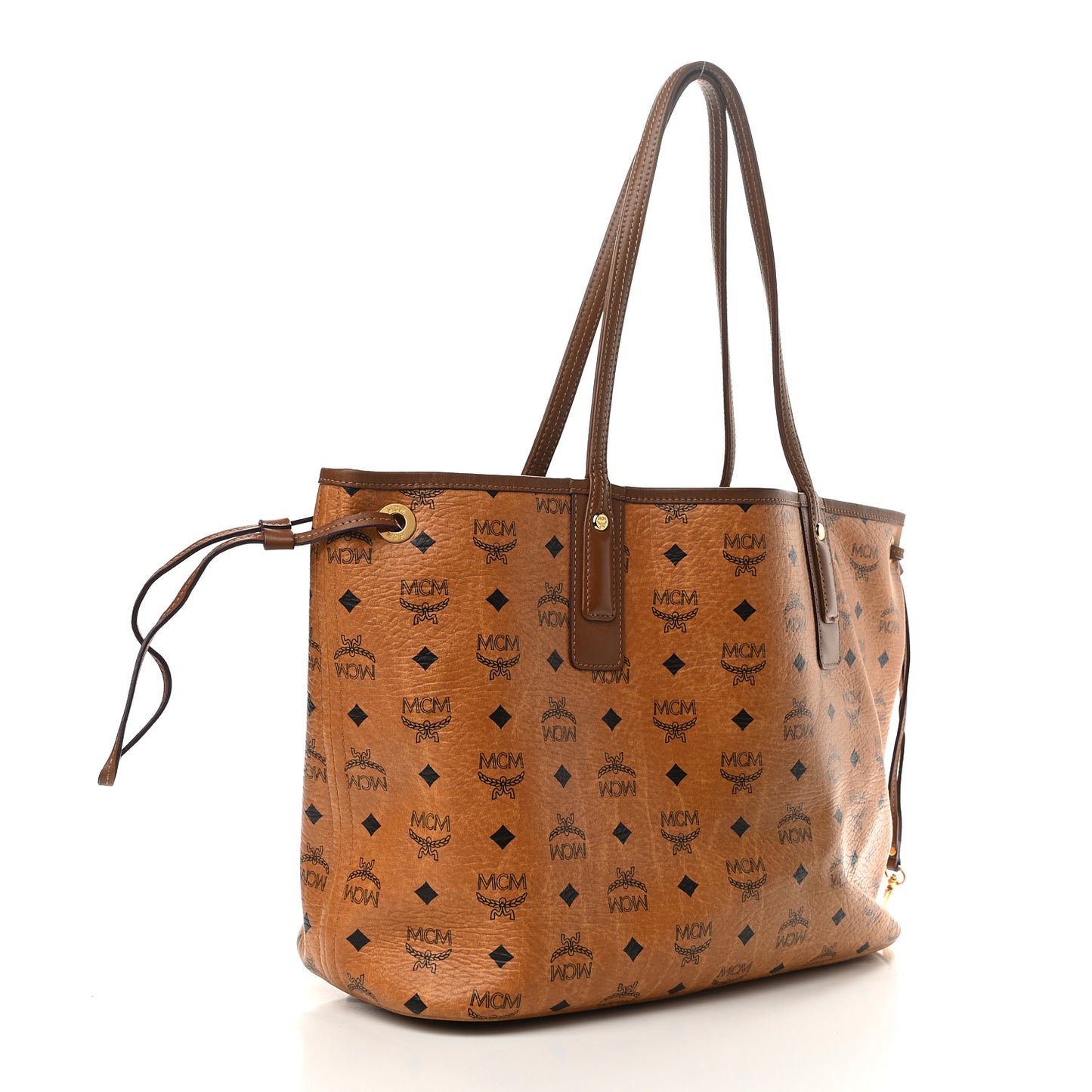Visetos Medium Liz Reversible Shopper Tote Cognac