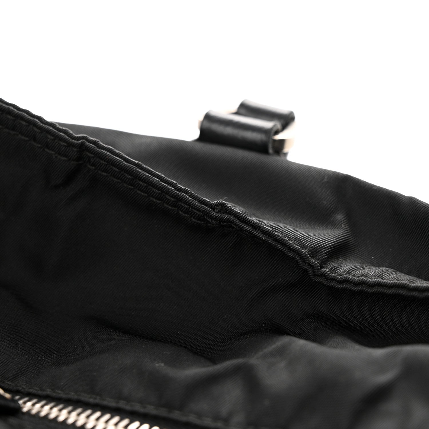 Prada Nylon Zip Tote Bag Black 13 of 15
