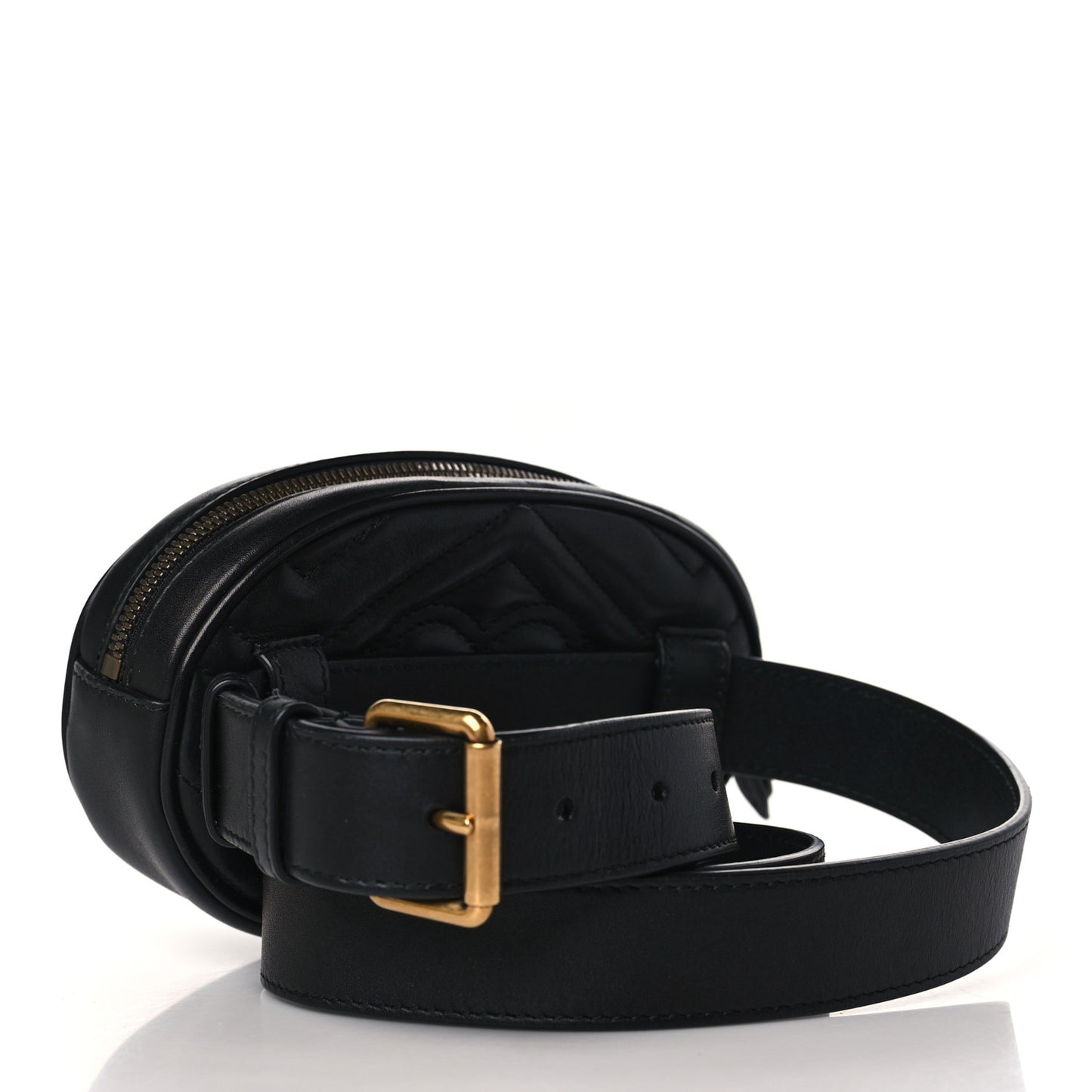 Calfskin Matelasse GG Marmont Belt Bag 85 34 Black