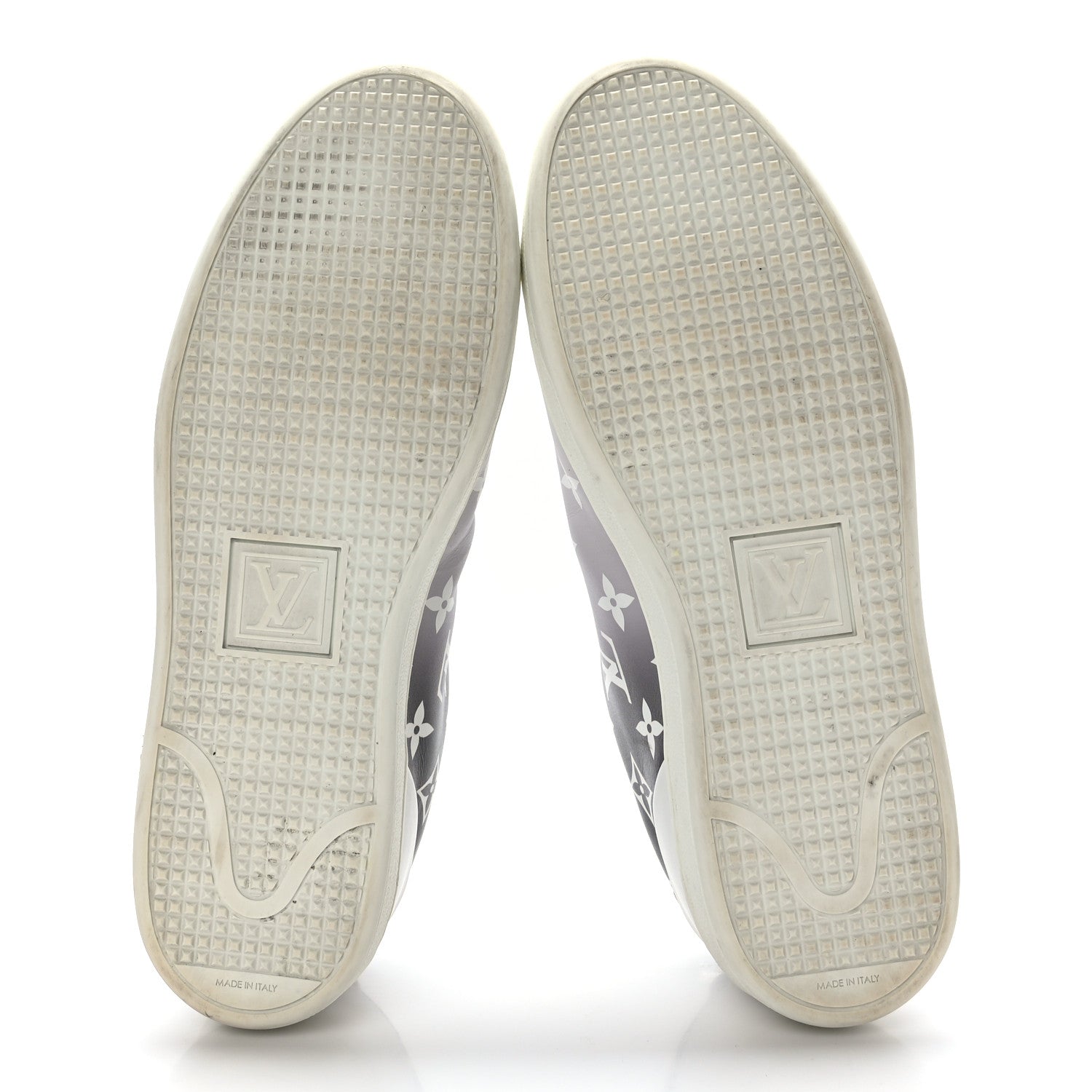 Louis Vuitton Calfskin Monogram Frontrow Sneakers 41 White Black 5 of 7
