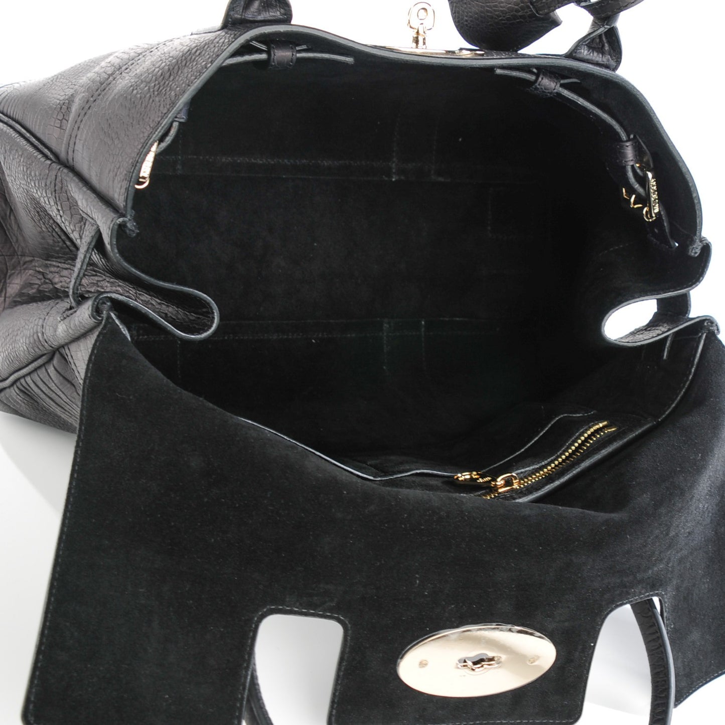 Crocodile Embossed Bayswater Black