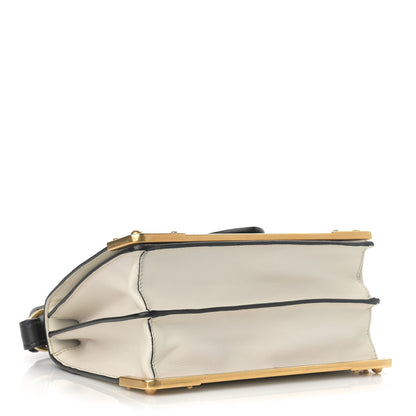 Prada City Calf Saffiano Cahier Bag Talco Black 3 of 9