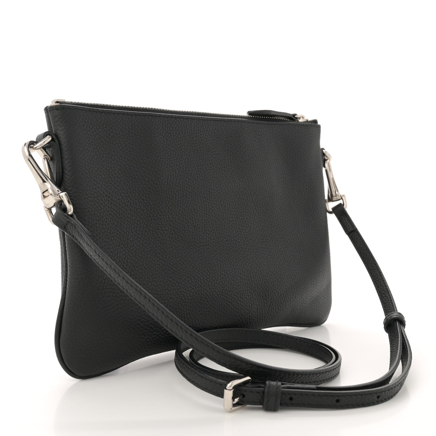 Grained Calfskin Peyton TB Crossbody Bag Black