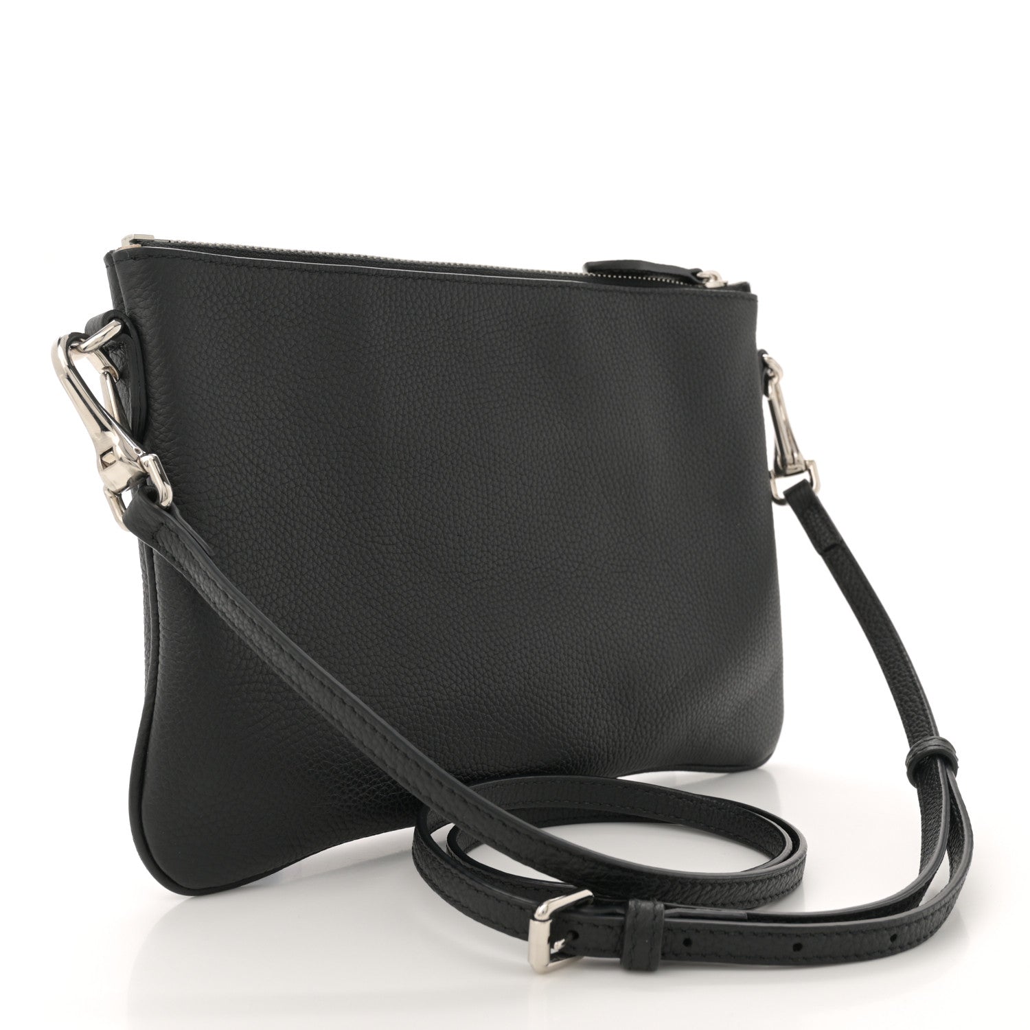 Burberry Grained Calfskin Peyton TB Crossbody Bag Black 3 of 11