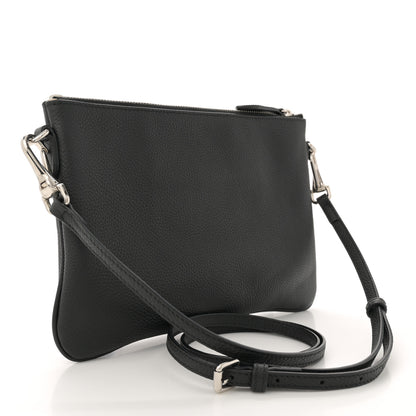 Burberry Grained Calfskin Peyton TB Crossbody Bag Black 3 of 11