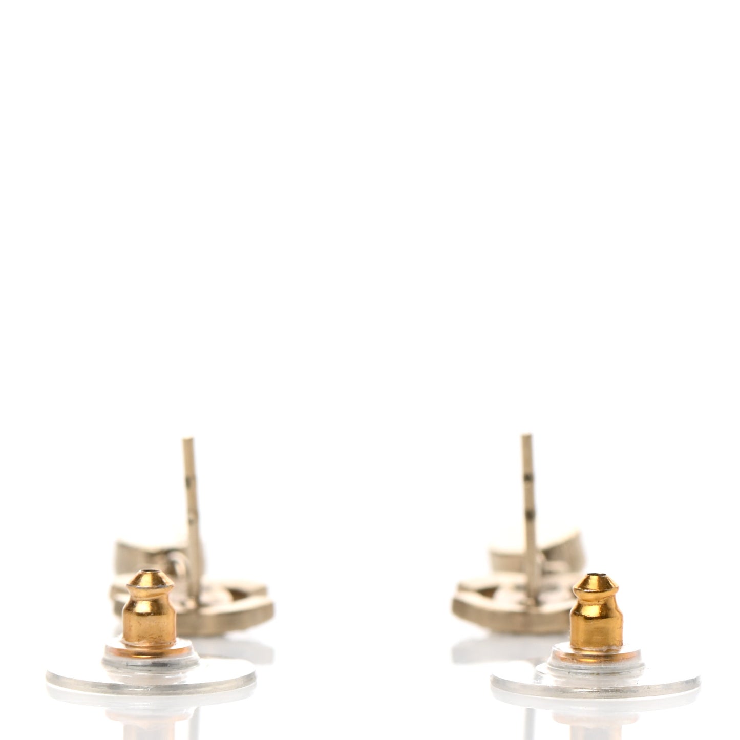 Crystal CC Drop Earrings Gold