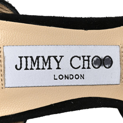 Jimmy Choo Suede Crystal Supernova Maple 125 Platform Pumps 36 Black 8 of 8