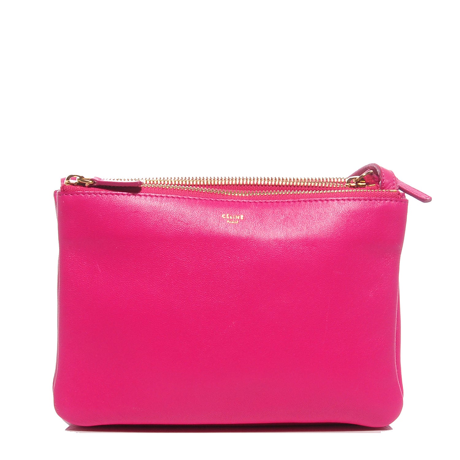 Celine Lambskin Small Trio Crossbody Bag Fuchsia 1 of 8