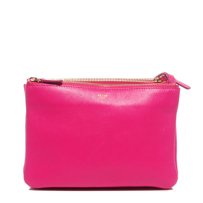 Celine Lambskin Small Trio Crossbody Bag Fuchsia 1 of 8