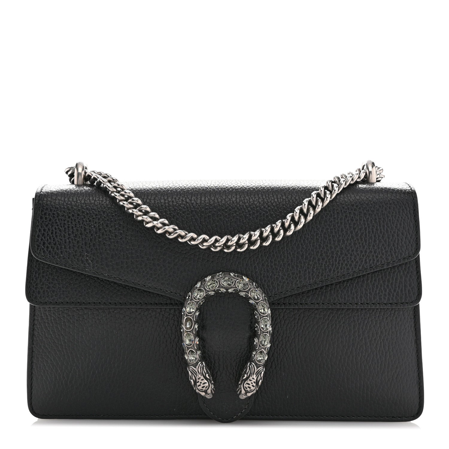 Gucci Pebbled Calfskin Small Dionysus Shoulder Bag Black 1 of 14