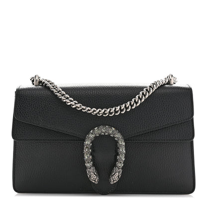 Gucci Pebbled Calfskin Small Dionysus Shoulder Bag Black 1 of 14