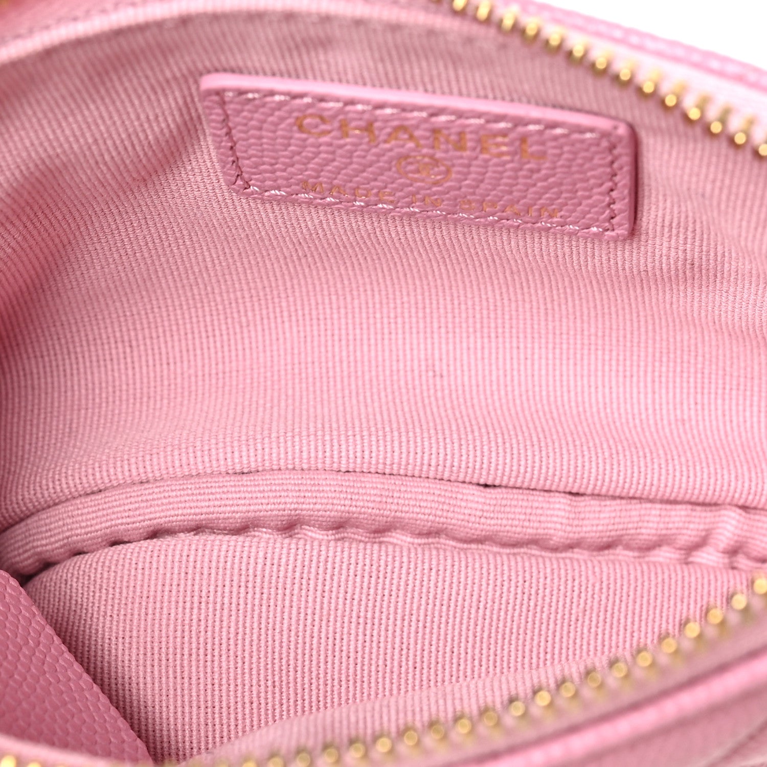 Chanel Caviar Quilted Small Cosmetic Case Pink 9 of 14
