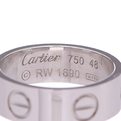 Cartier 18K White Gold 5.5mm LOVE Ring 48 4.5 4 of 4