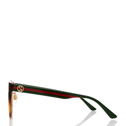 Gucci Round Eye GG Web Sunglasses GG0416SK Tortoise 3 of 8