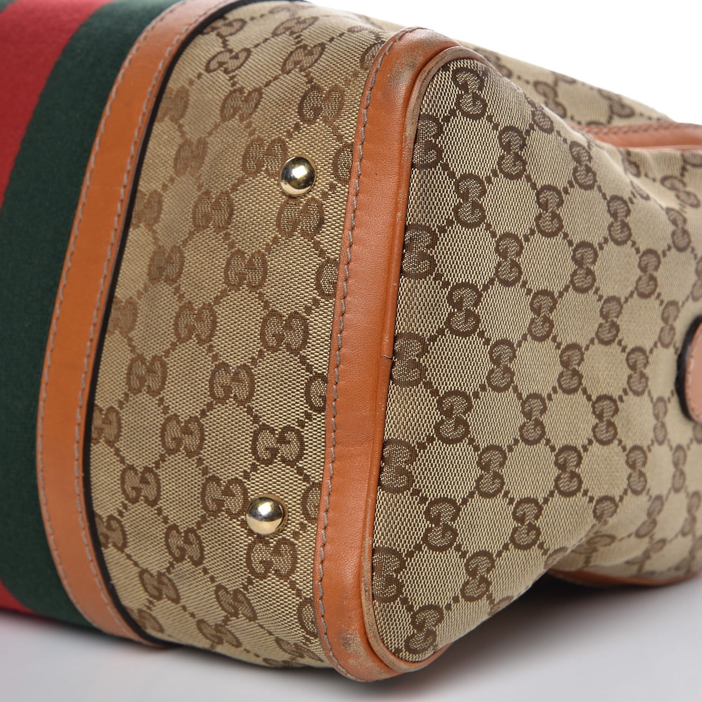 Monogram Vintage Web Medium Boston Tobacco