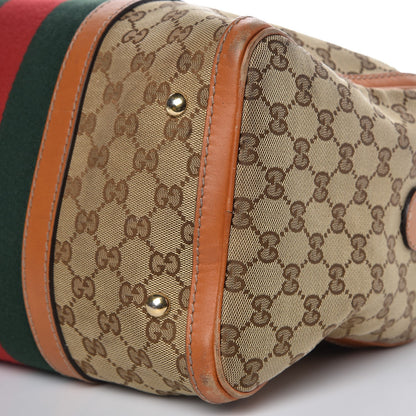 Gucci Monogram Vintage Web Medium Boston Tobacco 14 of 17