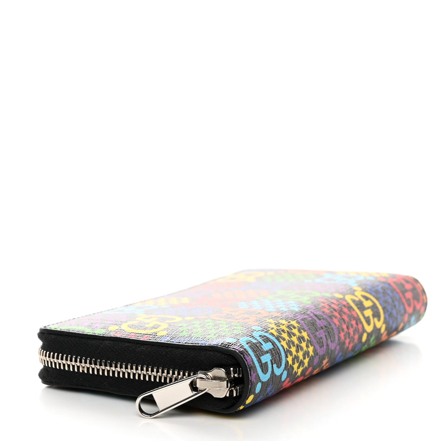 GG Supreme Monogram Psychedelic Zip Around Wallet Black Multicolor