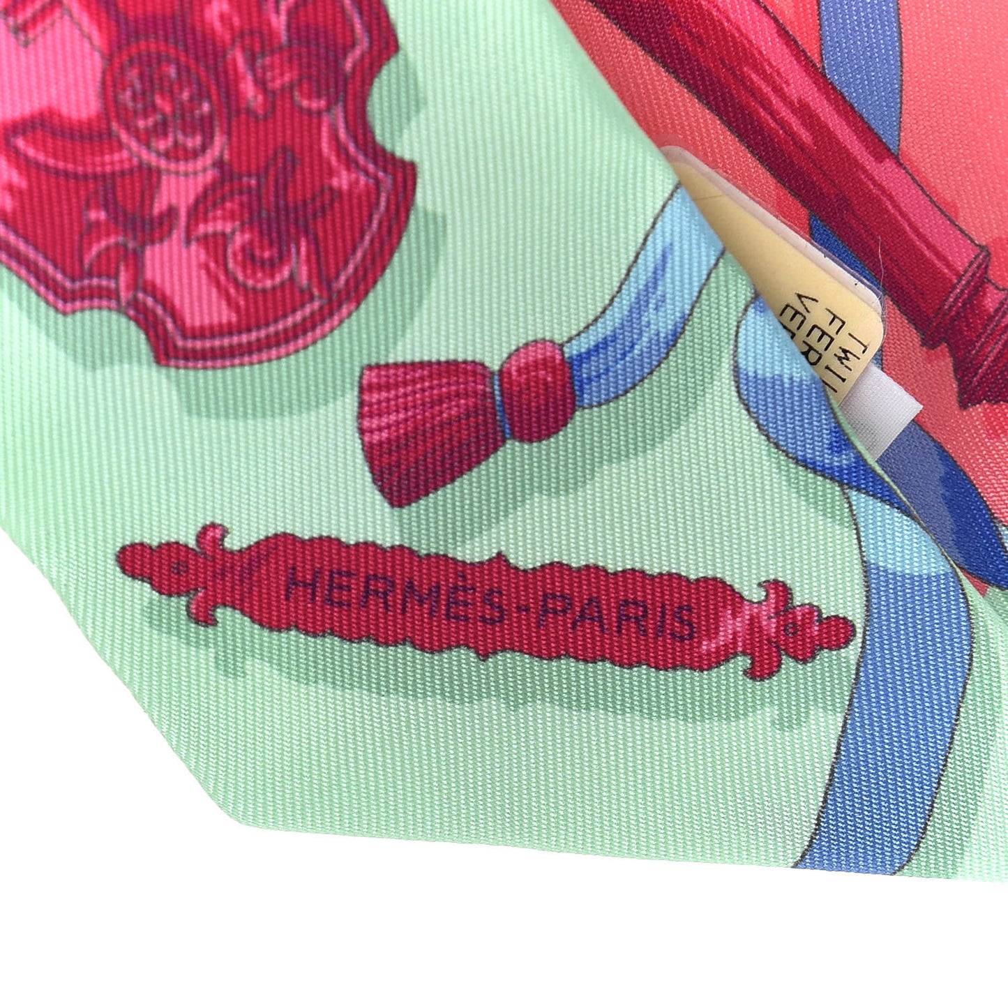 Silk Ferronerie Twilly Vert D'Eau Canard Corail