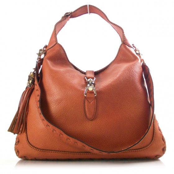 Gucci Leather New Jackie Hobo Orange 1 of 11