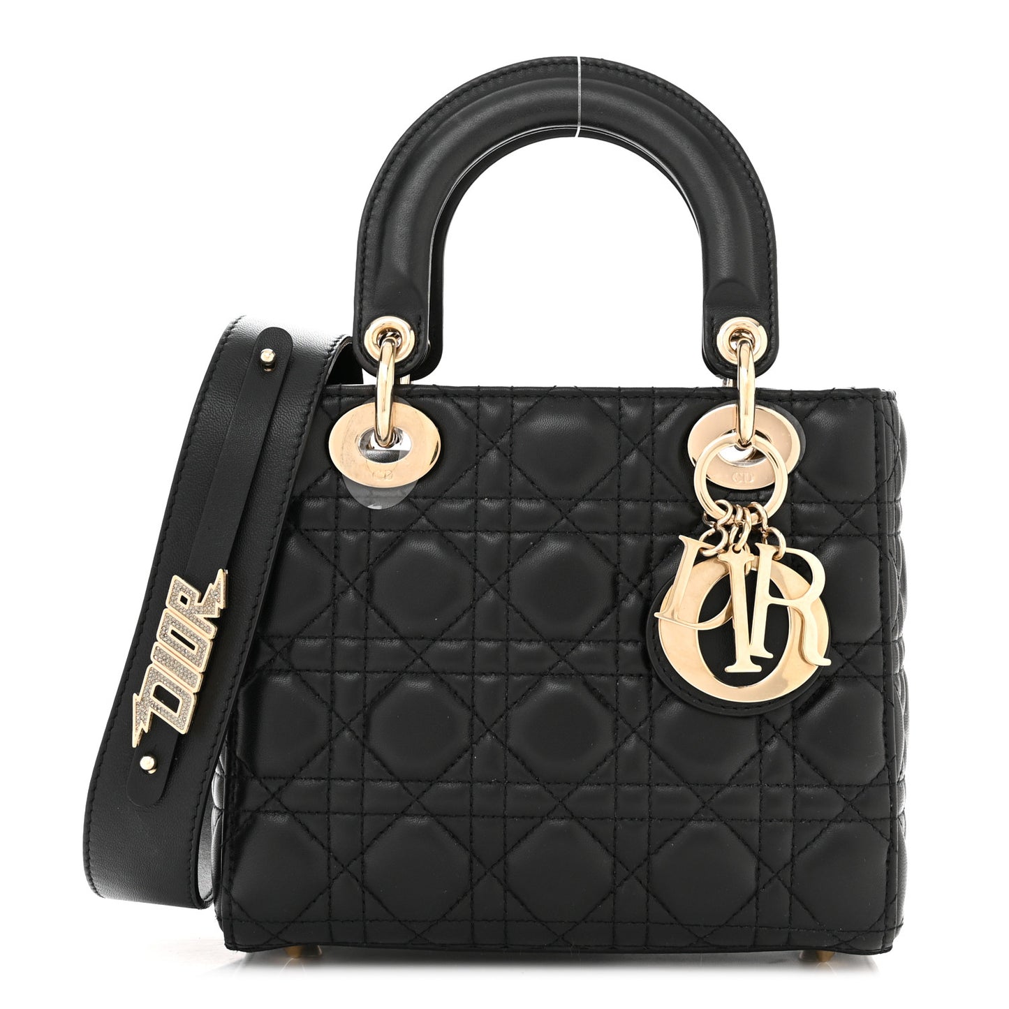 Lambskin Cannage Small My ABCDior Lady Dior Black