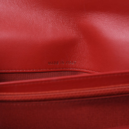 Chanel Lambskin Quilted Boy Wallet On Removable Chain WOC Red 6 of 10