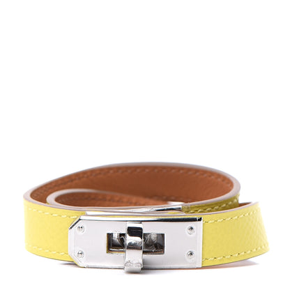 Hermes Epsom Kelly Double Tour Bracelet XS Lime 1 of 7