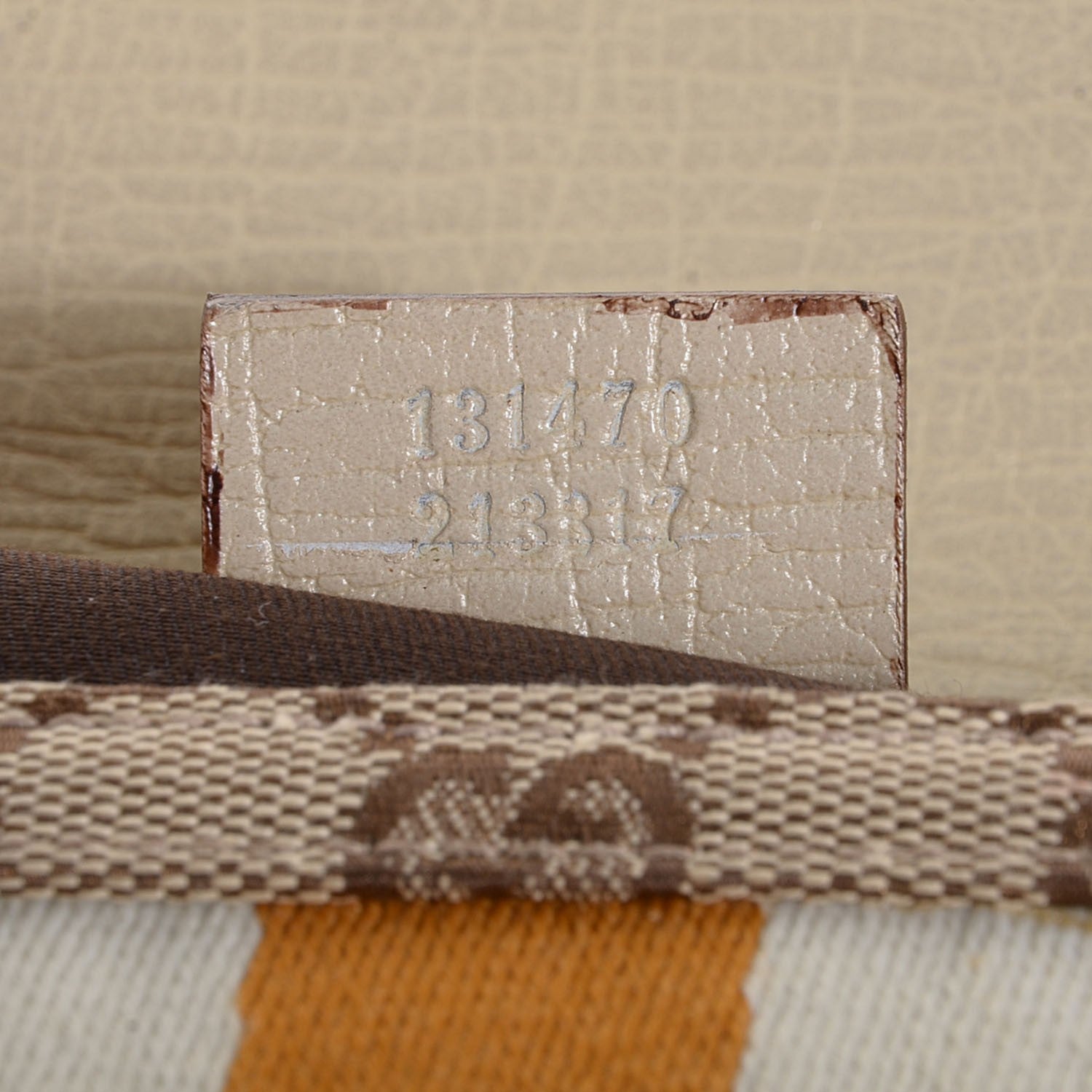 Gucci Monogram Web Small Horsebit Chain Clutch Off White 7 of 7