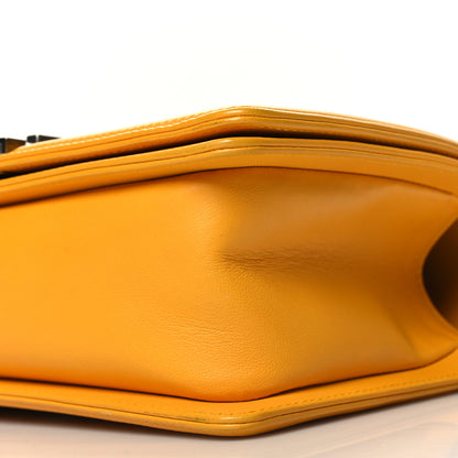 Chanel Lambskin Quilted Medium Boy Flap Yellow 10 of 10
